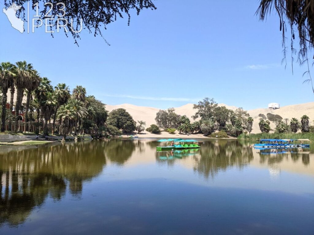 Vista del Oasis de la Huacachina, Ica